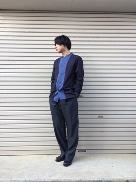 「STUDIOUS SELECT（ステュディオスセレクト）のアイテム（パンツ）」を使った、Yさん（メンズ・167cm）の秋コーディネート