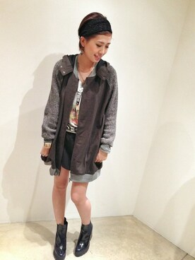 「other.（アザー）のアイテム（ブーツ）」を使った、hamaさん（レディース・162cm）の秋コーディネート