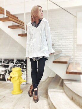 hamaさん（レディース・162cm）の秋コーディネート