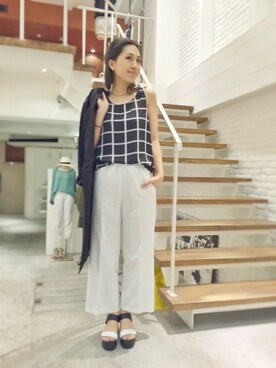 「厚底」｜hamaさん（レディース・162cm）の春コーディネート