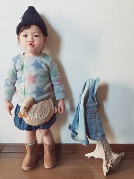 「西松屋コーデ」｜「アイテム（ジャケット/アウター）」を使った、COCORO♡◡̈⃝⋆*さん（キッズ・90cm）の秋コーディネート