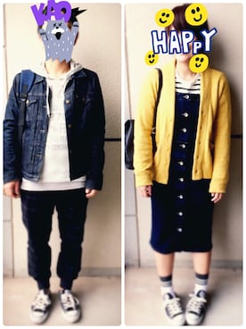 「LOWRYS FARM（ローリーズファーム）のアイテム（オールインワン・サロペット）」を使った、tommyさん（メンズ・159cm）の秋コーディネート