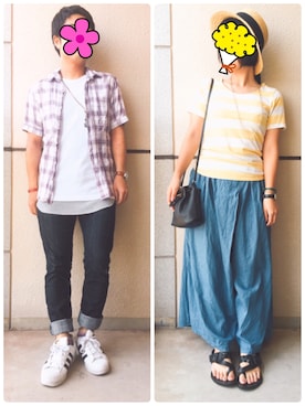 「H&M（エイチ・アンド・エム）のアイテム（ショルダーバッグ）」を使った、tommyさん（メンズ・159cm）の夏コーディネート
