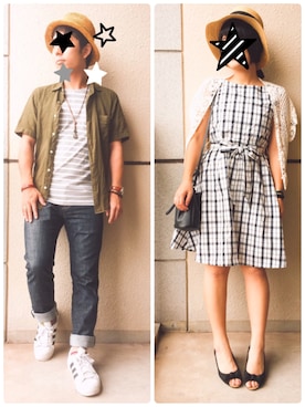 「LOWRYS FARM（ローリーズファーム）のアイテム（その他アウター）」を使った、tommyさん（メンズ・159cm）の秋コーディネート
