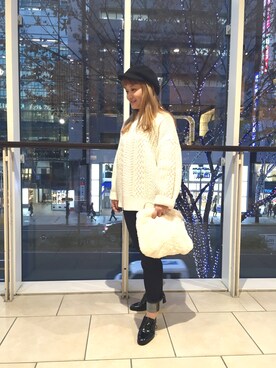 Misa Hashimotoさん(レディース・153cm)の冬コーディネート