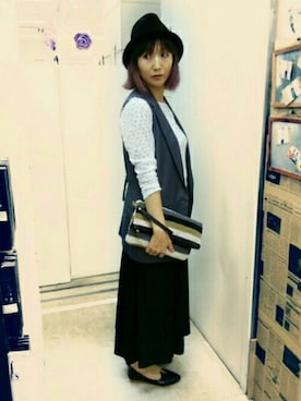 「Rccat（アールシーキャット）のアイテム（シューズ）」を使った、紅い実穂波店 Rccatさん（レディース・158cm）の秋コーディネート