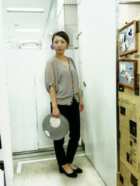 「Rccat（アールシーキャット）のアイテム（シューズ）」を使った、紅い実穂波店 Rccatさん（レディース・158cm）の秋コーディネート