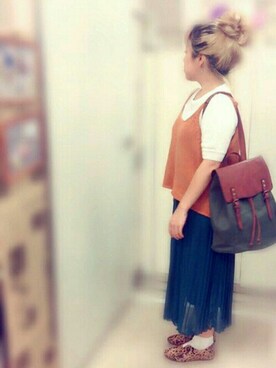 「Rccat（アールシーキャット）のアイテム（シューズ）」を使った、紅い実穂波店 Rccatさん（レディース・153cm）の秋コーディネート