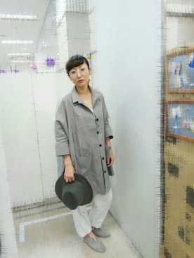 「Rccat（アールシーキャット）のアイテム（ジャケット/アウター）」を使った、紅い実穂波店 Rccatさん（レディース・158cm）の秋コーディネート