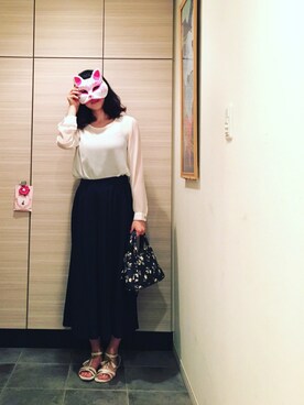 「MULLER（ミューラー）のアイテム（パンツ）」を使った、彩さん（レディース・166cm）の夏コーディネート