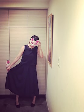 「COMME CA ISM（コムサイズム）のアイテム（つなぎ/オールインワン）」を使った、彩さん（レディース・166cm）の夏コーディネート