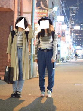 「B.L.U.E（ビーエルユーイー）のアイテム（その他アウター）」を使った、しろ。さん（レディース・160cm）の春コーディネート
