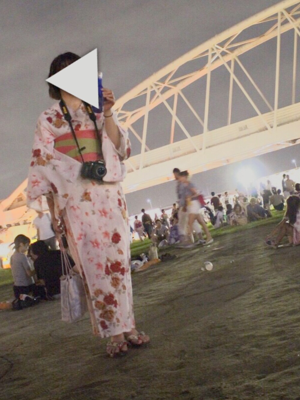「浴衣、Nikon」｜「淀川花火大会のアイテム（その他、その他）」を使った、しろ。さん（レディース・160cm）の夏コーディネートの1枚目の写真