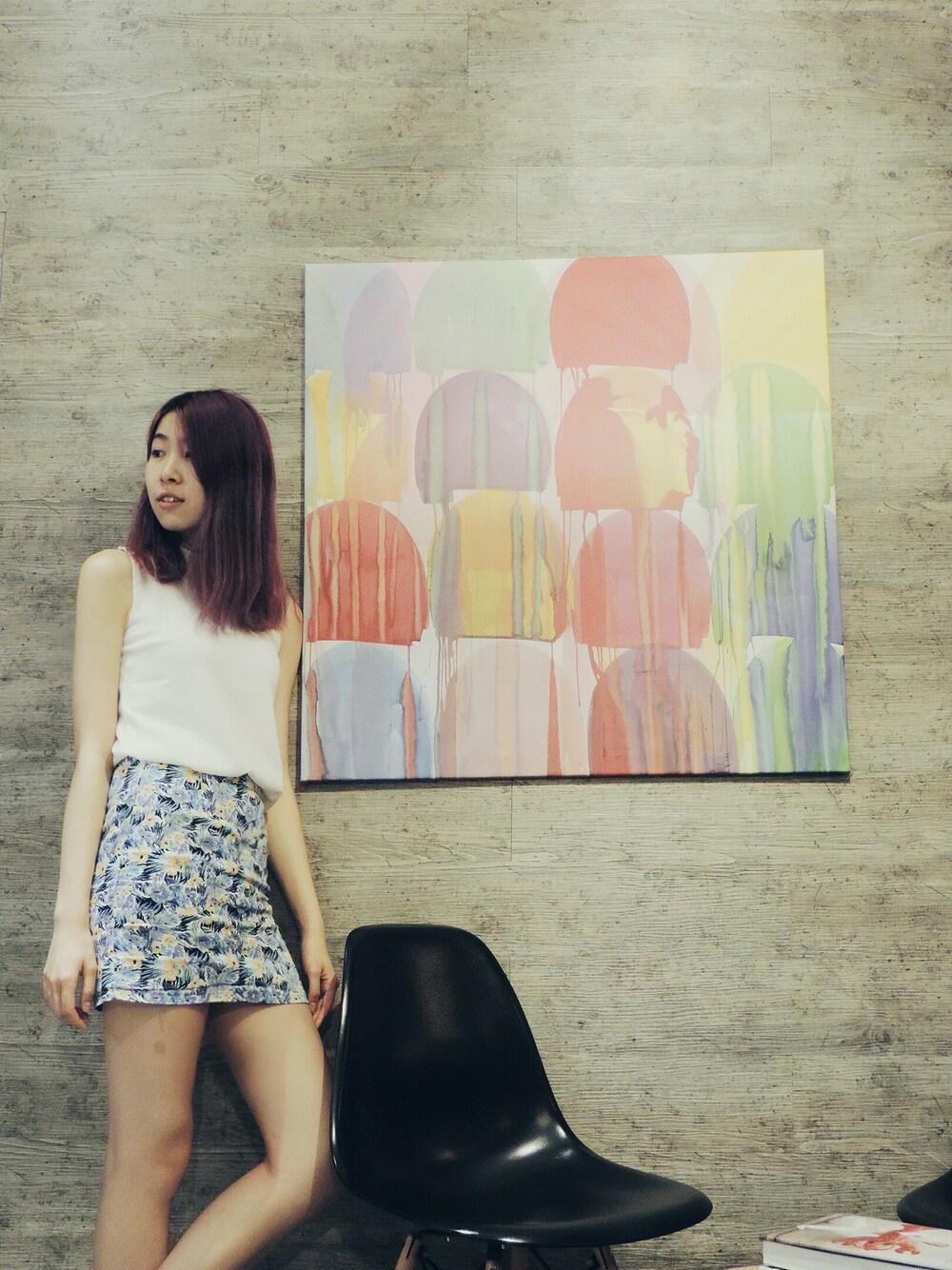 「hkgirl、white、blue、summer」｜「becool_のアイテム（スカート、ブルー系）」を使った、cococさん（レディース・168cm）の夏コーディネートの1枚目の写真