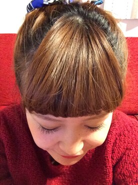 「シュシュ」｜「アイテム（その他）」を使った、nomさん（レディース・158cm）の春コーディネート