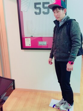 「BEAMS BOY（ビームスボーイ）のアイテム（キャップ）」を使った、☆ナミキジャパン☆さん（メンズ・175cm）の冬コーディネート
