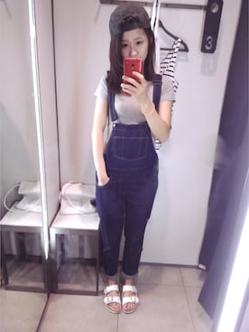 「PULL&BEAR（プルアンドベア）のアイテム（帽子）」を使った、57さん（レディース・164cm）の夏コーディネート