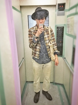 「OLD JOE & CO.（オールドジョーアンドコー）のアイテム（ブーツ）」を使った、ボブさん（メンズ・181cm）の春コーディネート