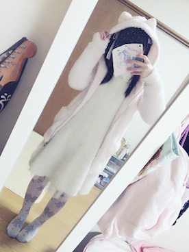 「Nile PERCH（ナイルパーチ）のアイテム（レッグウェア）」を使った、もんろーさん（レディース・152cm）の冬コーディネート