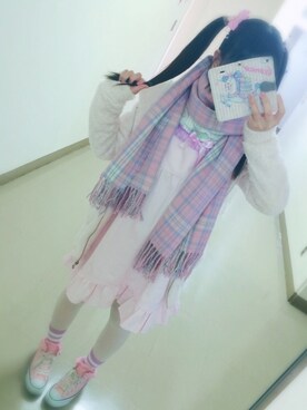「Nile PERCH（ナイルパーチ）のアイテム（ワンピース/ドレス）」を使った、もんろーさん（レディース・152cm）の冬コーディネート