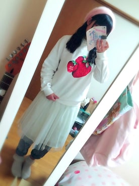 「Nile PERCH（ナイルパーチ）のアイテム（スウェット）」を使った、もんろーさん（レディース・152cm）の冬コーディネート