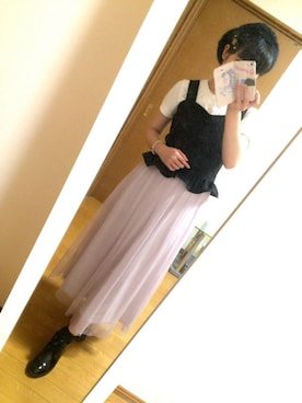 「ヘア」｜「アイテム（ハンチング/ベレー帽）」を使った、もんろーさん（レディース・152cm）の秋コーディネート