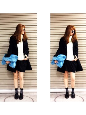 「コクーンコート」｜「アイテム（その他）」を使った、gさん（レディース・168cm）の冬コーディネート