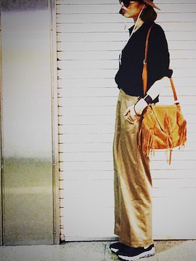 「Adam et Rope A・E・R（アダムエロペ）のアイテム（帽子）」を使った、gさん（レディース・168cm）の秋コーディネート