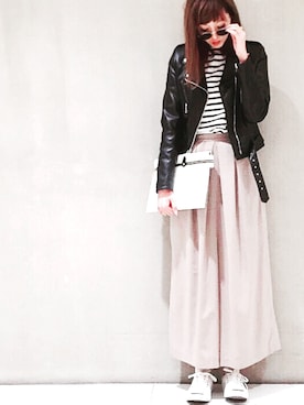 「g（ジー）のアイテム」を使った、gさん（レディース・168cm）の春コーディネート