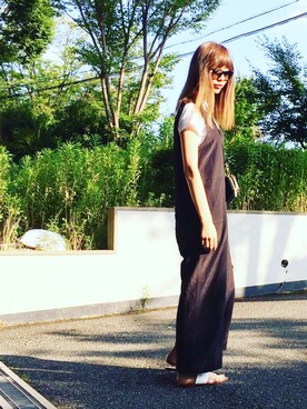 「GLOBAL WORK（グローバルワーク）のアイテム（オールインワン・サロペット）」を使った、gさん（レディース・168cm）の夏コーディネート