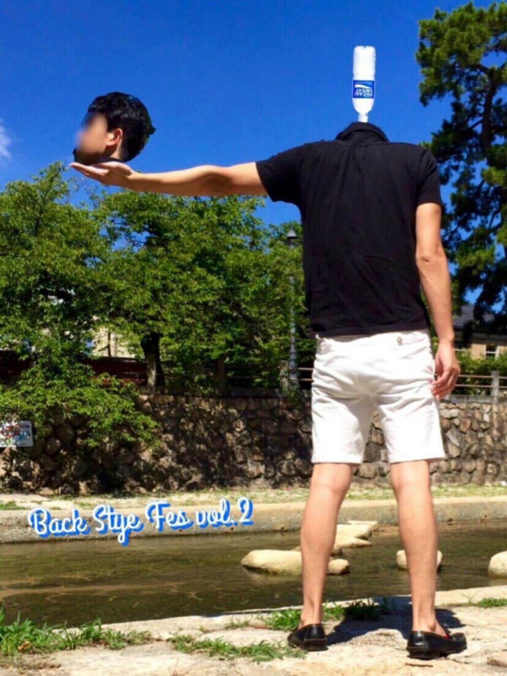 「BACK STYLE フェス vol2、BACK STYLE FES vol2、WEARロケ部、夏、ポカリコーデバトン、大人カジュアル、オトナカジュアル、ポロシャツ、モノトーン」｜「wearロケ部のアイテム（ラッピングキット、ホワイト系）」を使った、ミニだタロよしさん（メンズ・179cm）の夏コーディネートの1枚目の写真