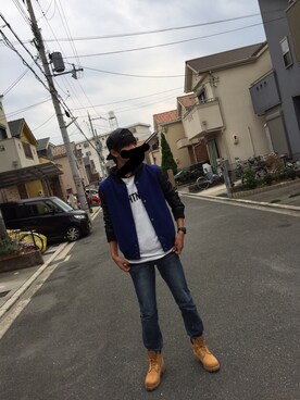 「Avail（アベイル）のアイテム（ブルゾン）」を使った、YUTOさん（メンズ・178cm）の秋コーディネート