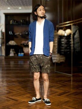 「NANO universe（ナノユニバース）のアイテム（腕時計）」を使った、nano・universe men's STAFFさん（メンズ・175cm）の夏コーディネート