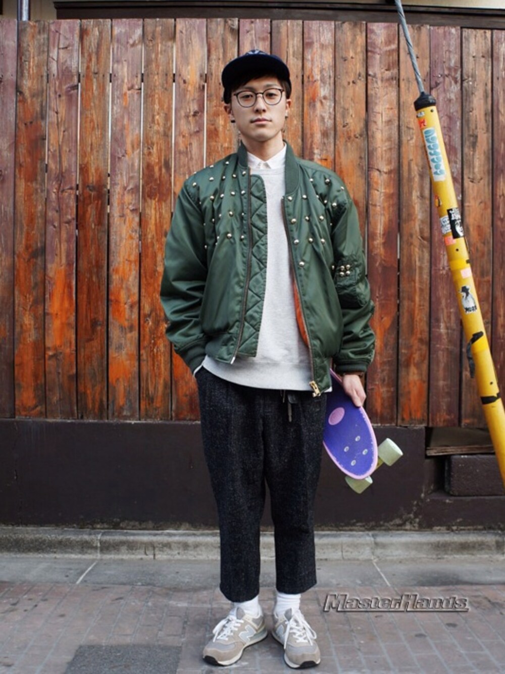 「RAGEBLUE、New Balance、MasterHands」｜「RAGEBLUEのRAGEBLUE（キャップ、ブルー系）」を使った、masterhandsさん（メンズ・170cm）の冬コーディネートの1枚目の写真
