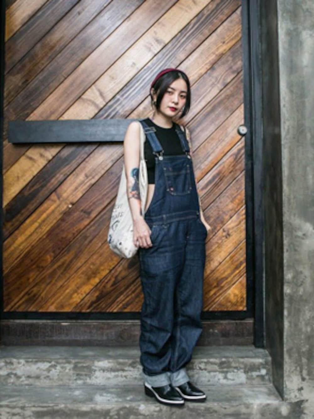 「MasterHands」｜「毛帽：無印良品（ニットキャップ/ビーニー、レッド系）」を使った、masterhandsさん（レディース・160cm）の夏コーディネートの1枚目の写真