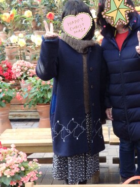 「POU DOU DOU（プードゥドゥ）のアイテム（その他アウター）」を使った、kkkさん（レディース・147cm）の冬コーディネート