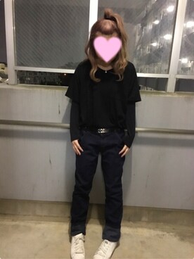 「どカジュアル」｜かあちむさん（レディース・153cm）の春コーディネート