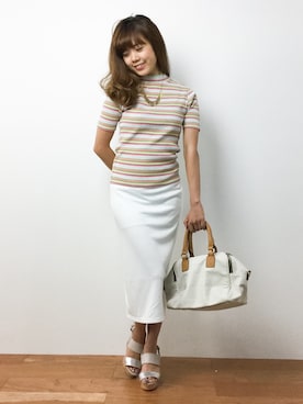 Accessorizeのボストンバッグを使った人気ファッションコーディネート 