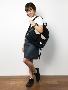 「SUNDUCK（サンダック）のアイテム」を使った、ARISAさん（レディース・155cm）の夏コーディネート