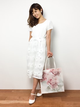 「Ted Baker（テッドベーカー）のアイテム」を使った、ARISAさん（レディース・155cm）の秋コーディネート