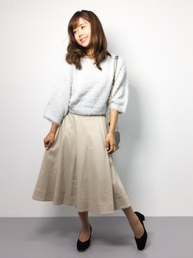 「PLAIN CLOTHING（プレーンクロージング）のアイテム（パンプス）」を使った、ARISAさん（レディース・155cm）の秋コーディネート
