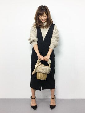 「ROSE BUD（ローズバッド）のアイテム（つなぎ/オールインワン）」を使った、ARISAさん（レディース・155cm）の秋コーディネート