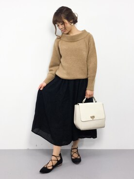 「TSUHARU by Samansa Mos2（ツハルバイサマンサモスモス）のアイテム」を使った、ARISAさん（レディース・155cm）の秋コーディネート