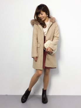 「ROYAL PARTY（ロイヤルパーティー）のアイテム（その他アウター）」を使った、ARISAさん（レディース・155cm）の冬コーディネート