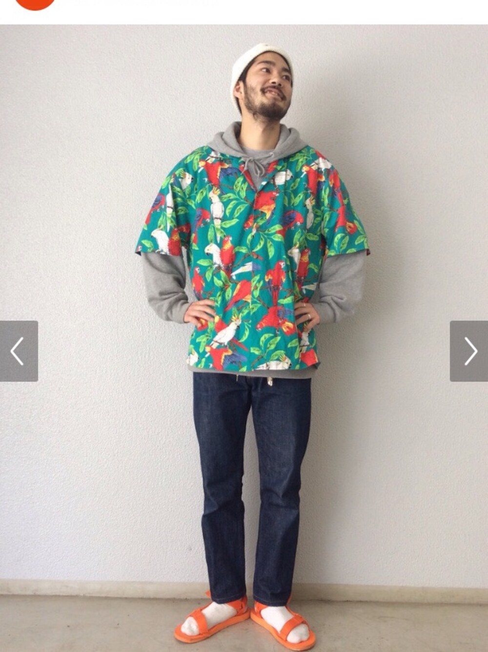 「BEAMS」｜「ALOHAのアイテム（シャツ/ブラウス、グリーン系）」を使った、ゆうきまんさん（メンズ・180cm）の春コーディネートの1枚目の写真