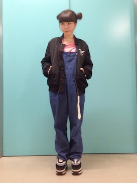 「Candy Stripper」｜「アイテム（オールインワン・サロペット）」を使った、natsumi  パーソナルカラーさん（レディース・155cm）の秋コーディネート