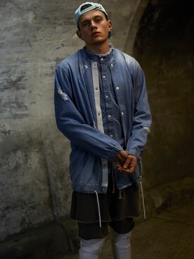 「L.H.P（エルエイチピー）のアイテム（ブルゾン）」を使った、grindmagazineさん（メンズ・180cm）の春コーディネート