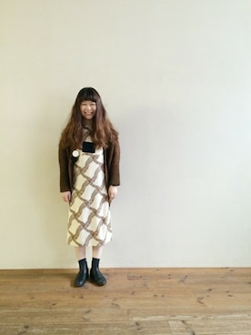 「caph（カーフ）のアイテム（アクセサリー）」を使った、note et silence.さん（レディース・156cm）の冬コーディネート