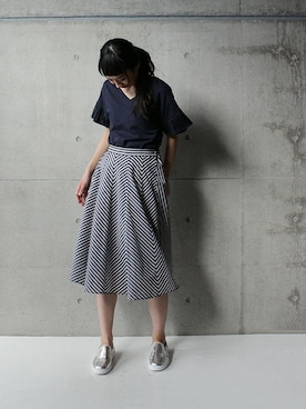 「Ebonyivory（エボニーアイボリー）のアイテム」を使った、note et silence.さん（レディース・166cm）の春コーディネート
