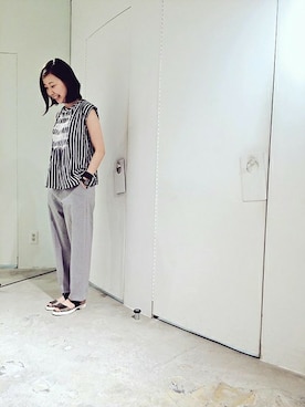 「KARINE（キャリーヌ）のアイテム」を使った、note et silence.さん（レディース・157cm）の春コーディネート